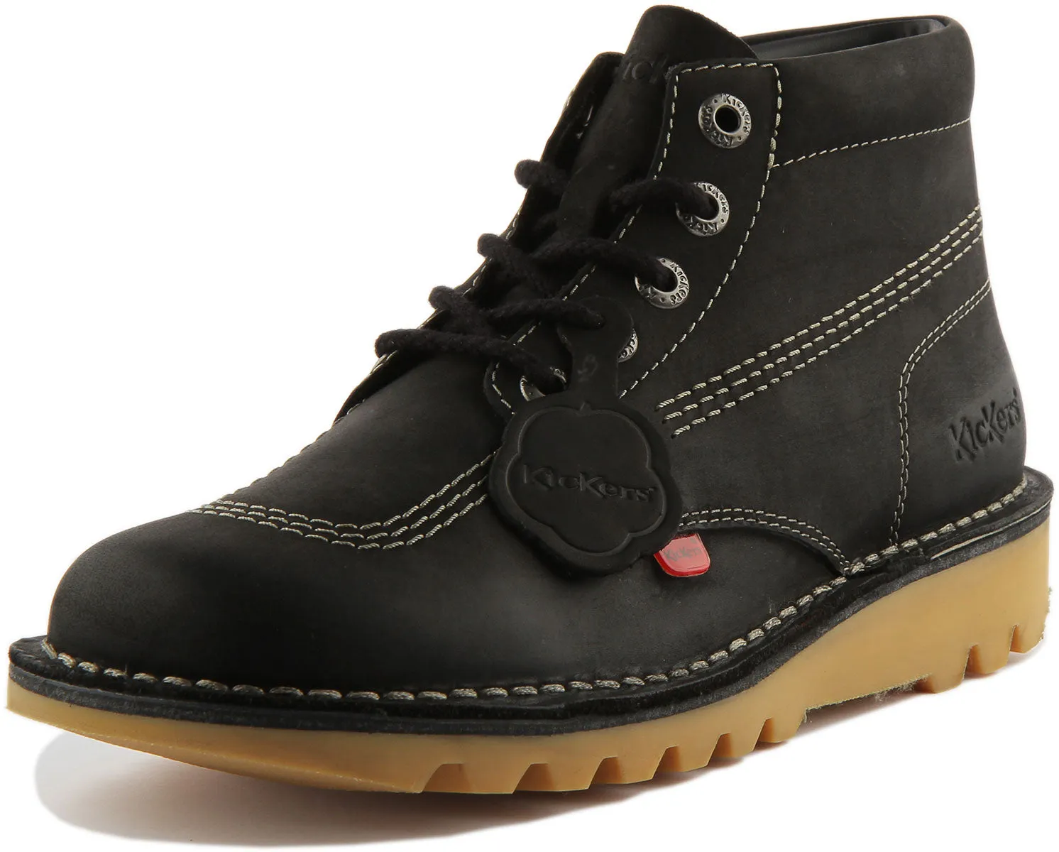 Kickers Kick Hi In Black White For Men