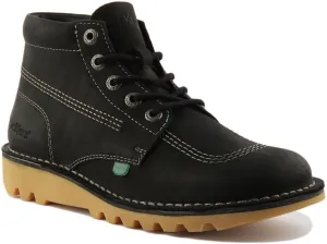 Kickers Kick Hi In Black White For Men
