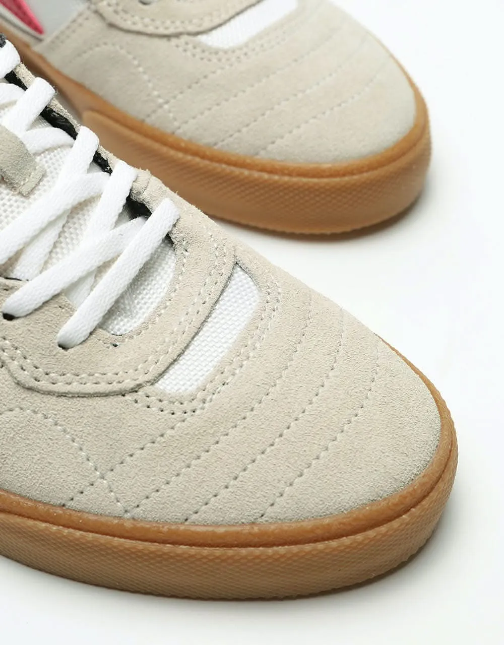 Lakai Cambridge Skate Shoes - White/Gum Suede