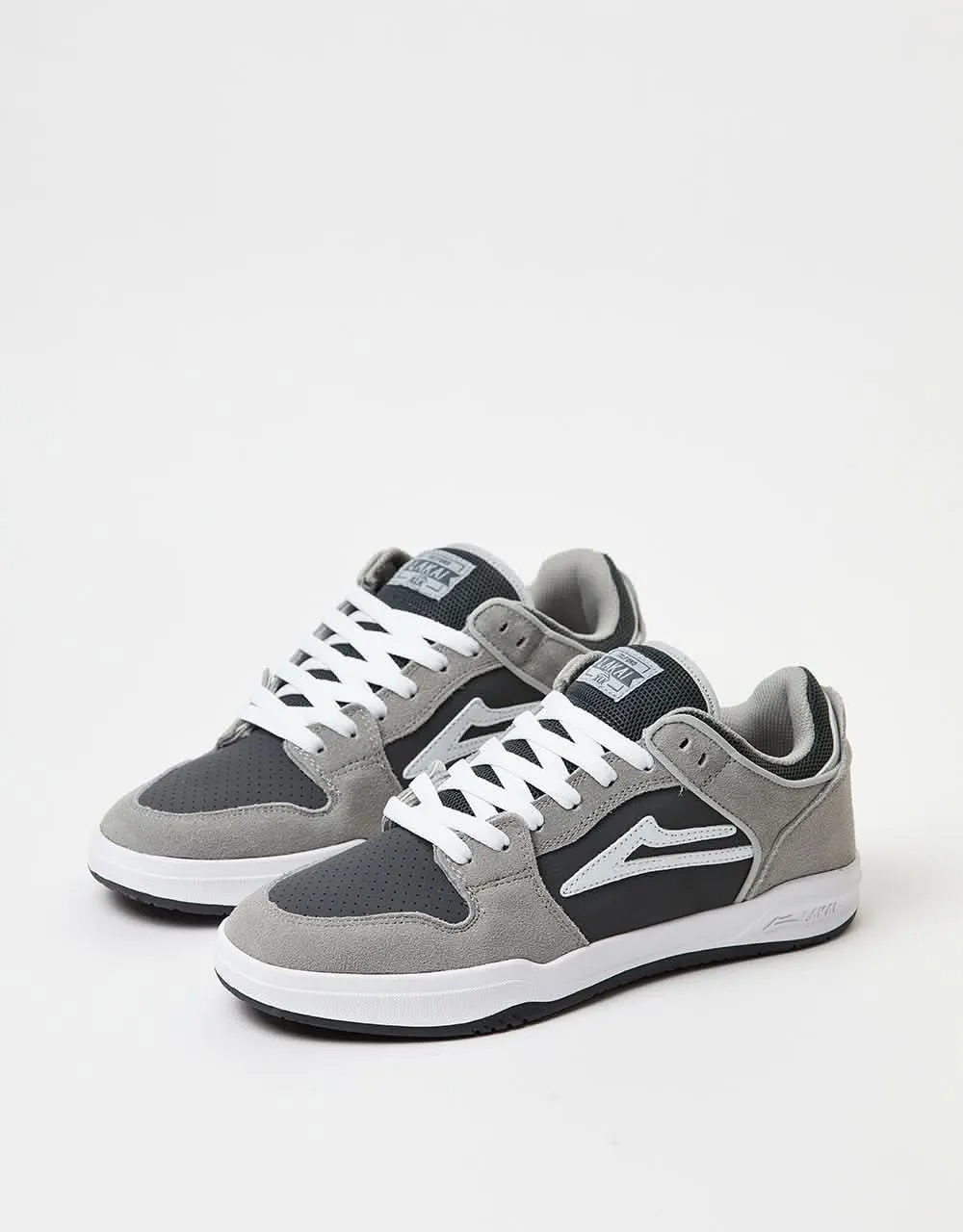 Lakai Telford Low Skate Shoes - Light Grey Suede
