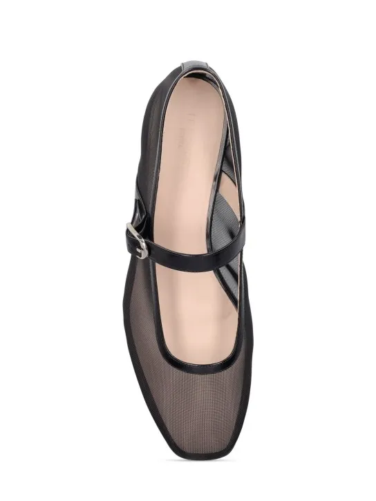 Le Monde Beryl   10mm Mary Jane mesh ballet flats 