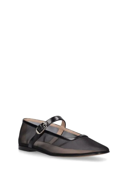 Le Monde Beryl   10mm Mary Jane mesh ballet flats 