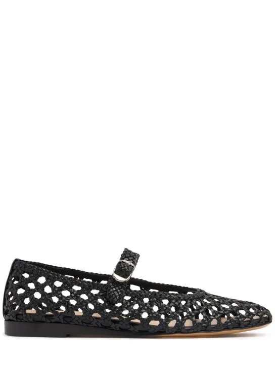 Le Monde Beryl   10mm Woven leather Mary Jane flats 
