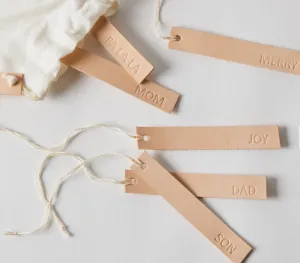 Leather Holiday Gift Tags