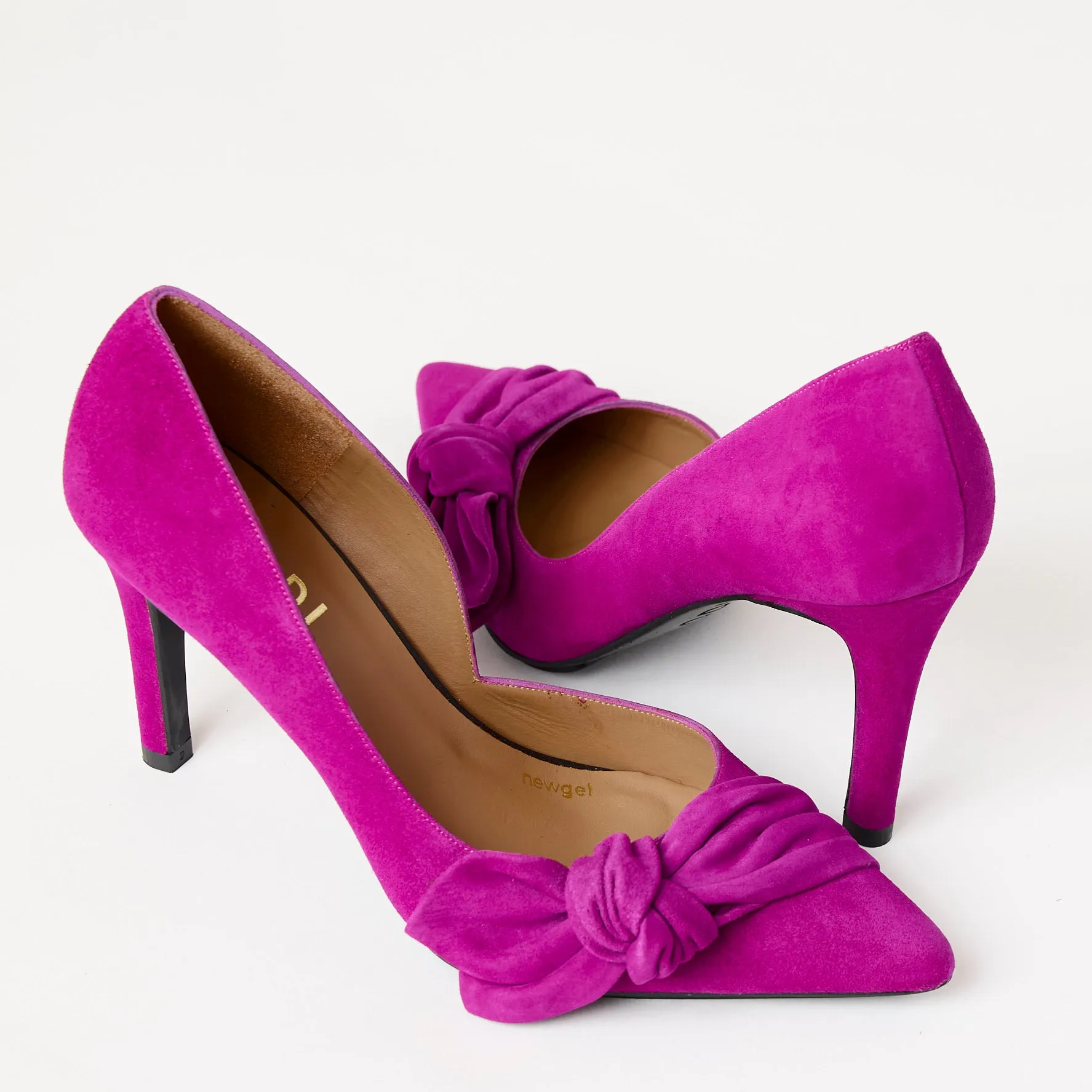 Lodi Orchid Suede Leather Court Shoes
