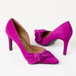 Lodi Orchid Suede Leather Court Shoes
