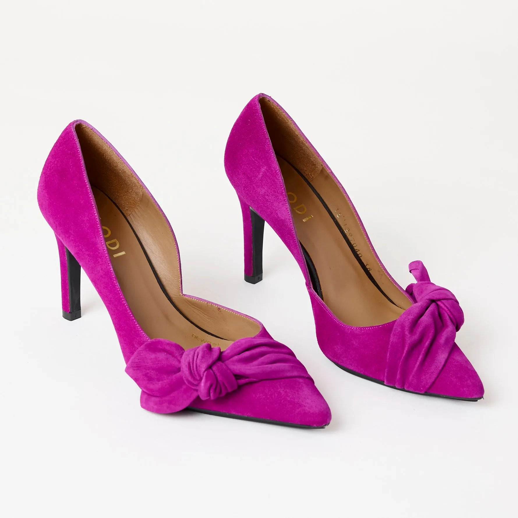 Lodi Orchid Suede Leather Court Shoes