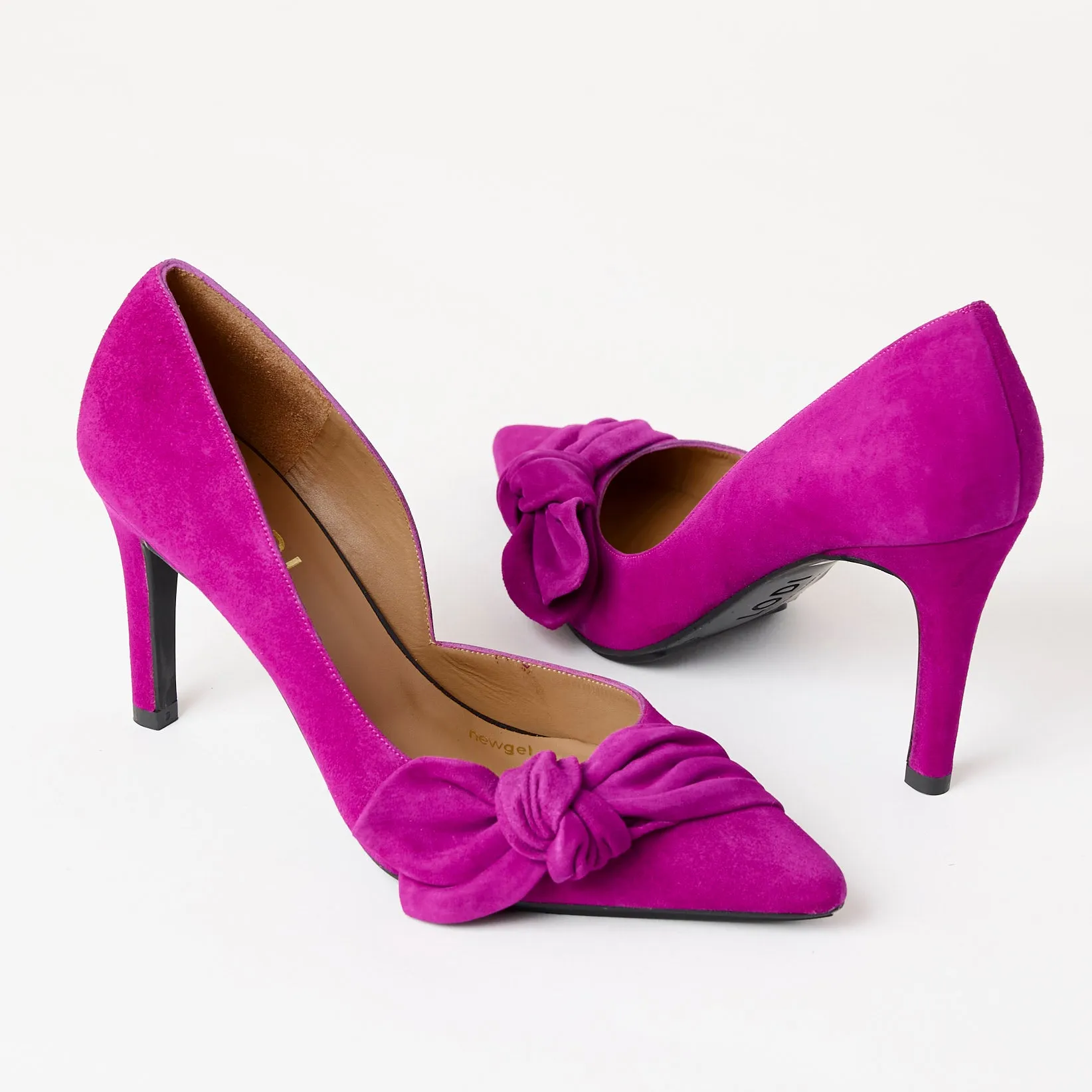 Lodi Orchid Suede Leather Court Shoes