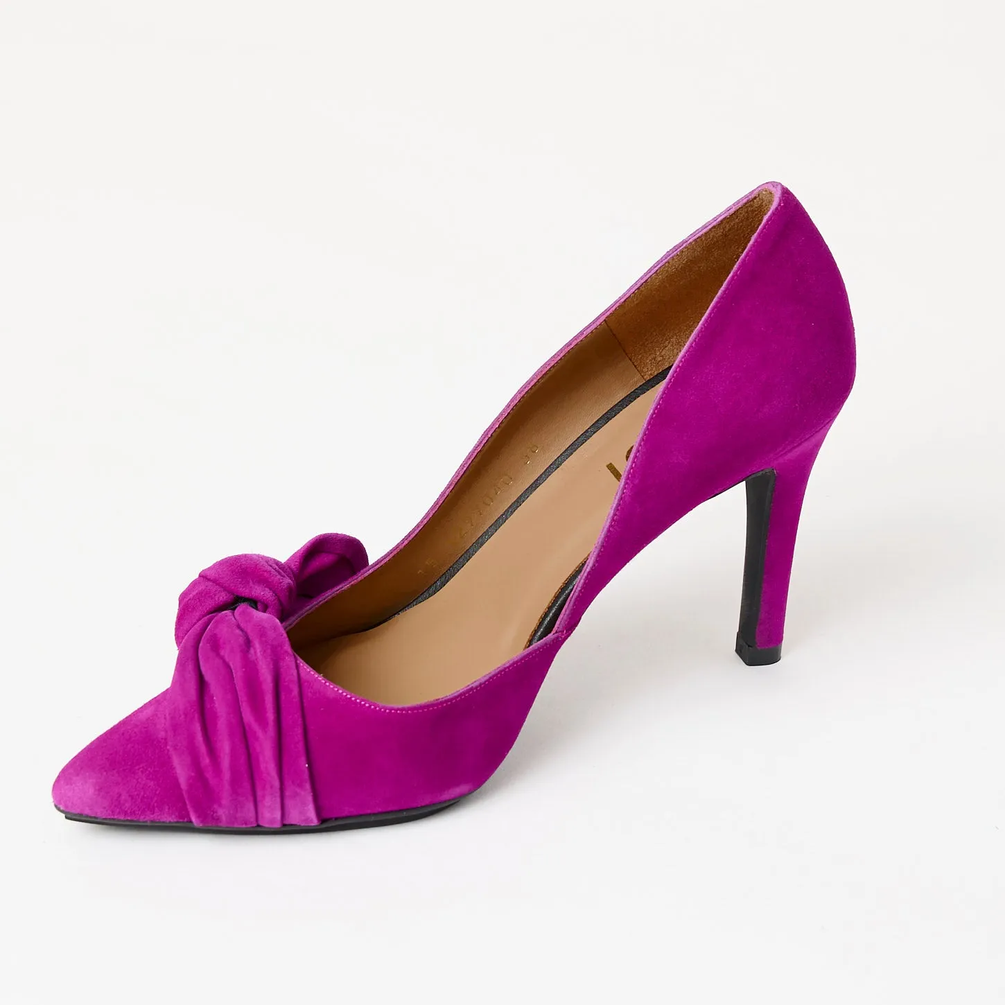 Lodi Orchid Suede Leather Court Shoes