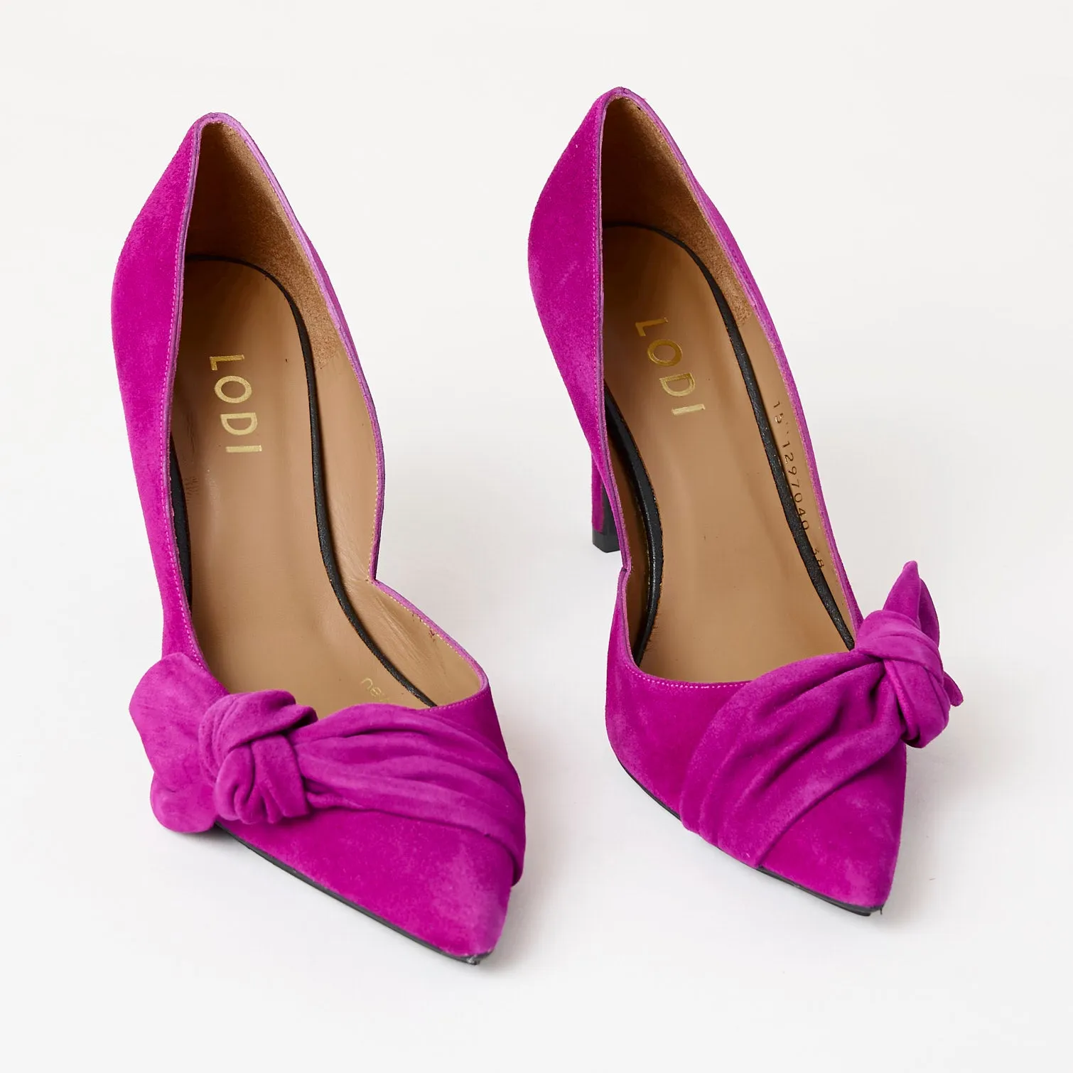 Lodi Orchid Suede Leather Court Shoes