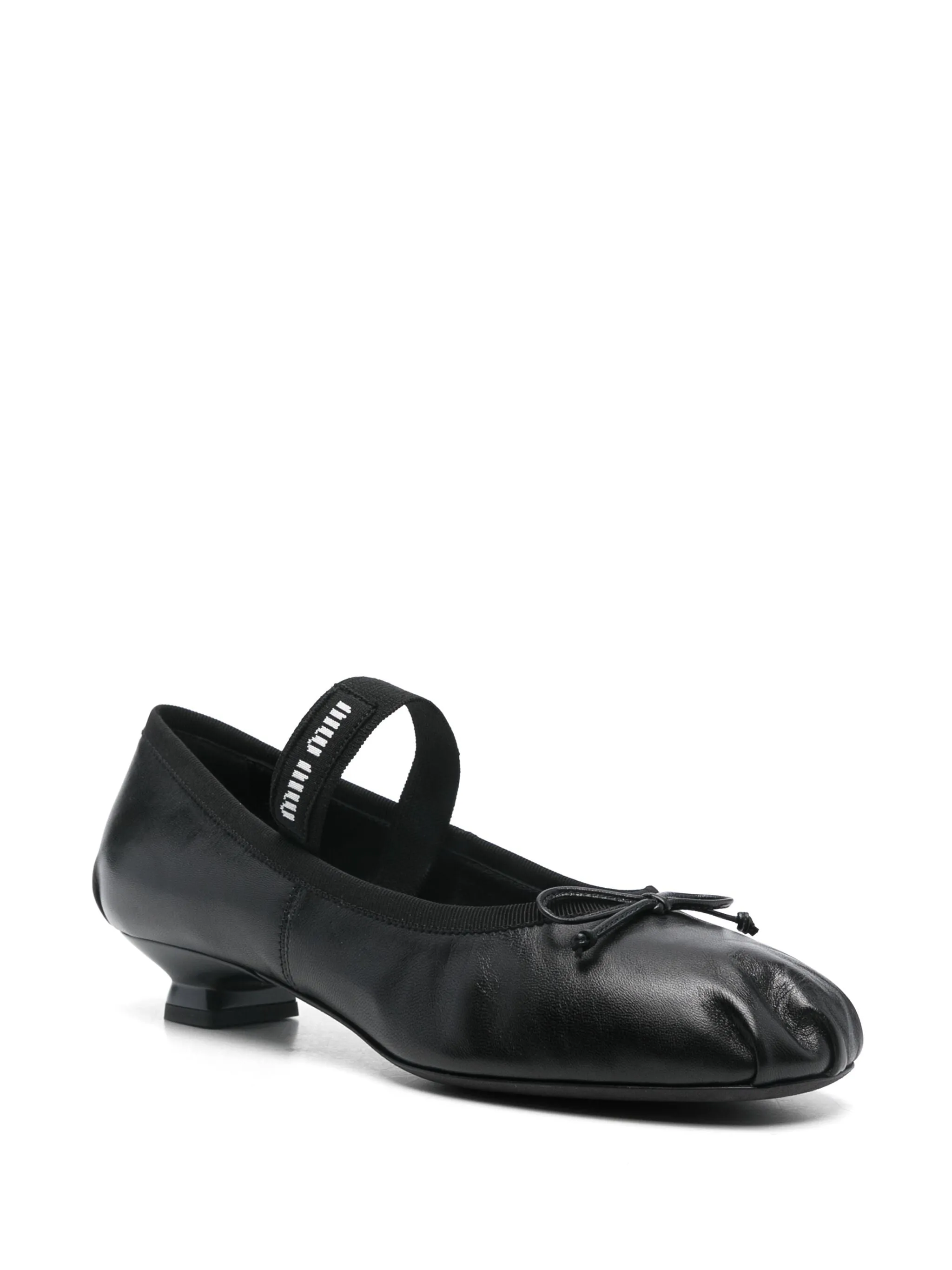 logo-intarsia ballet flats