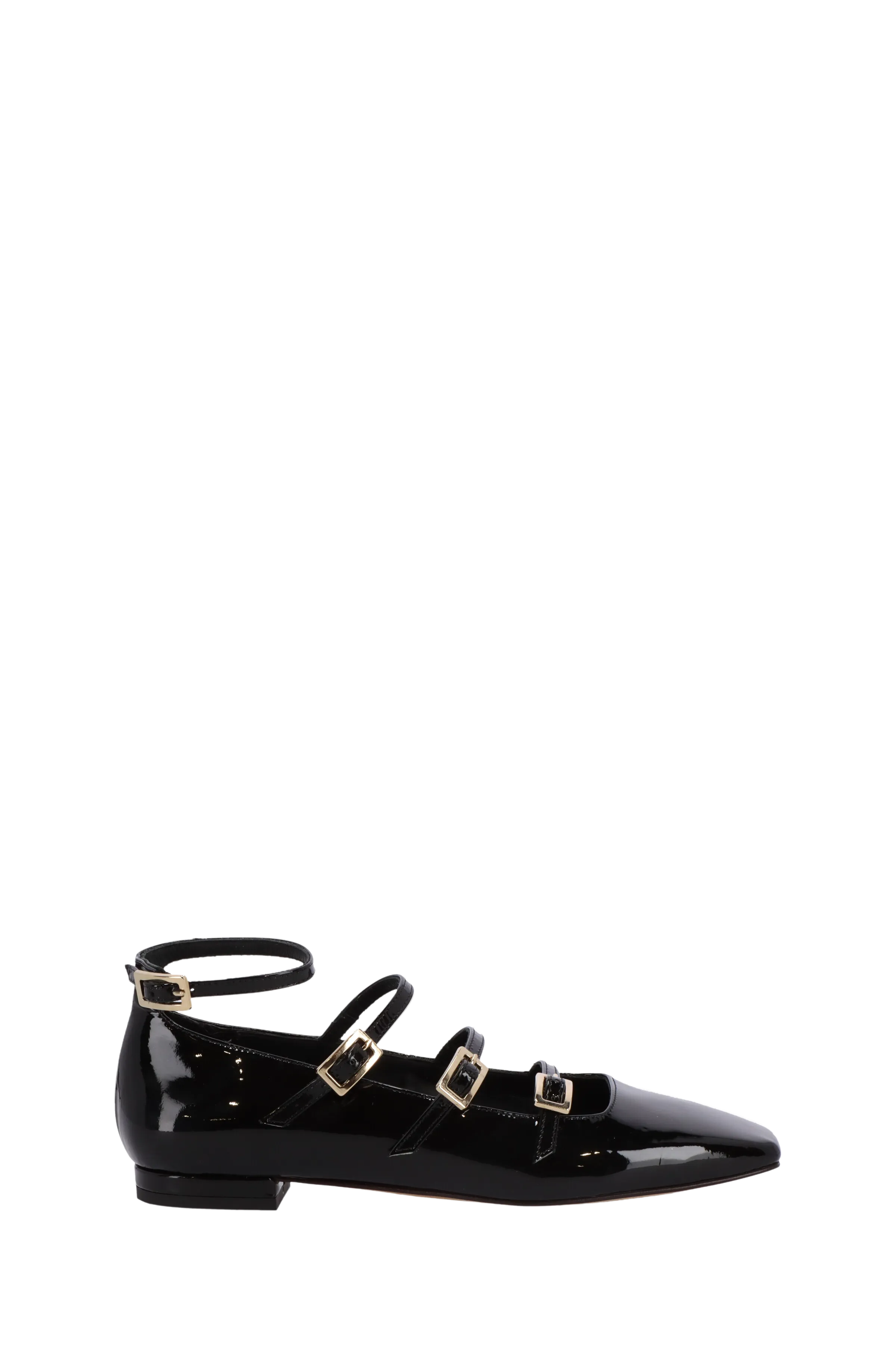 Luke Onix Black Leather Ballet Flats