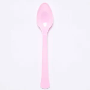 Marshmallow Pastel Pink Party Spoons (Pack of 24)