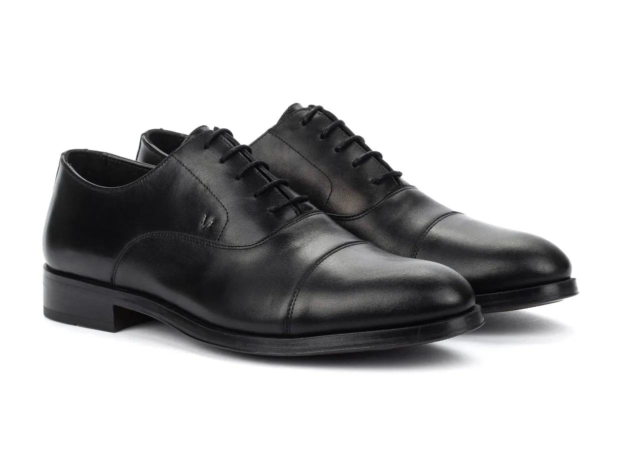 Martinelli 1492-2631PYM Black Empire Leather 5 Eyelet Shoe Made In Spain