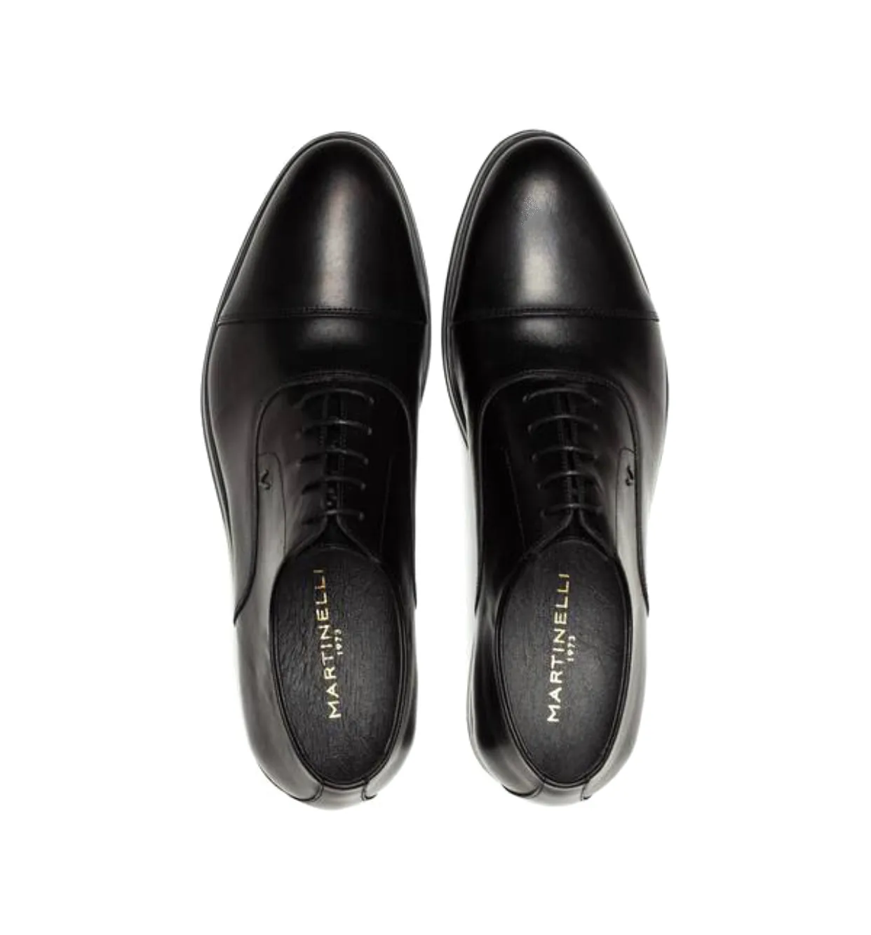 Martinelli 1492-2631PYM Black Empire Leather 5 Eyelet Shoe Made In Spain