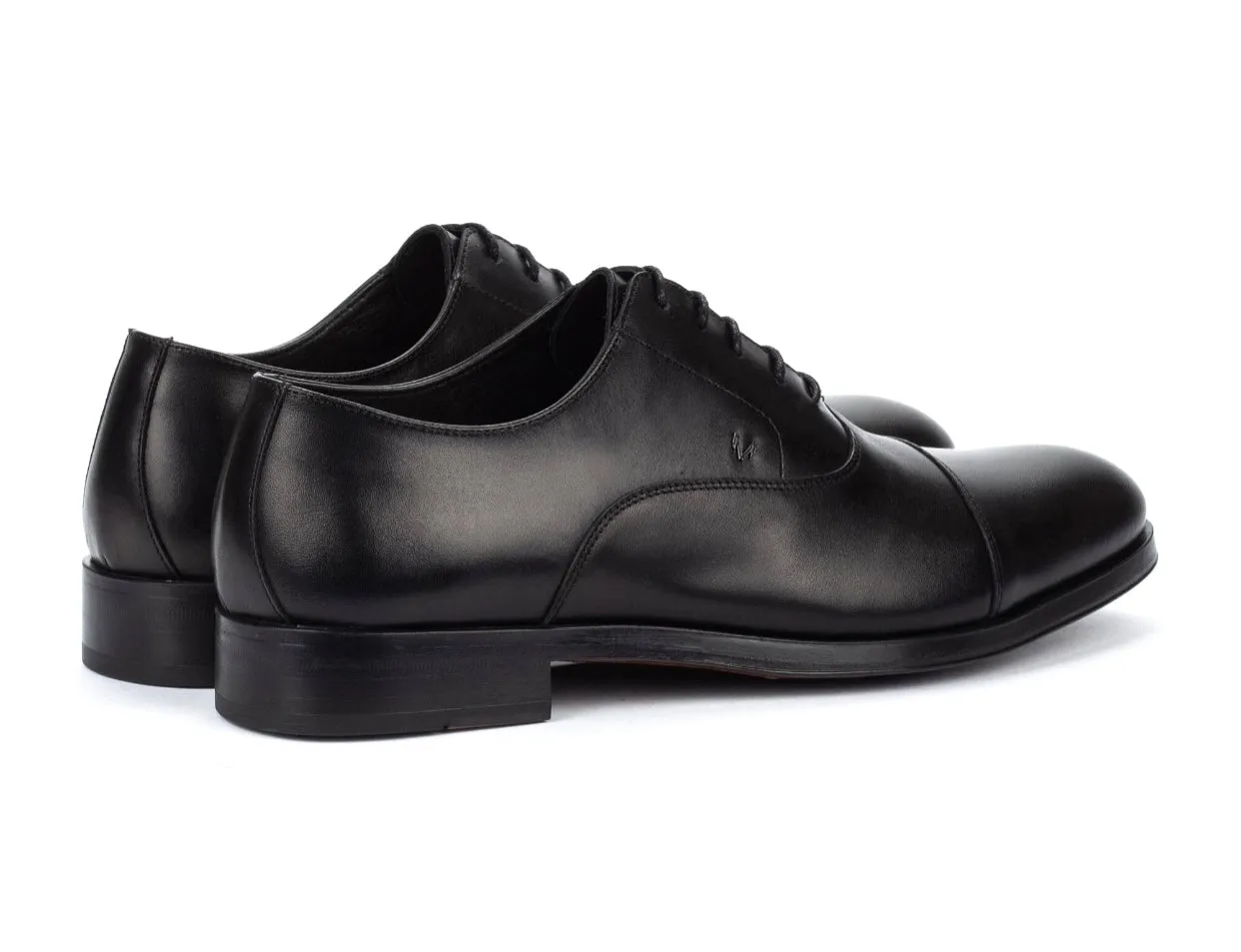 Martinelli 1492-2631PYM Black Empire Leather 5 Eyelet Shoe Made In Spain