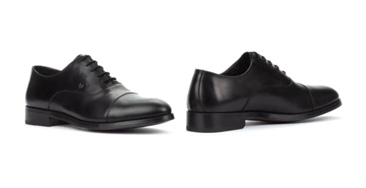 Martinelli 1492-2631PYM Black Empire Leather 5 Eyelet Shoe Made In Spain