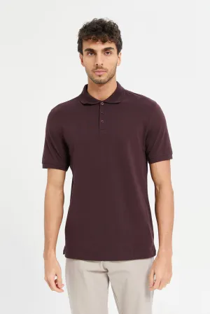 Men Burgundy Polo Shirt