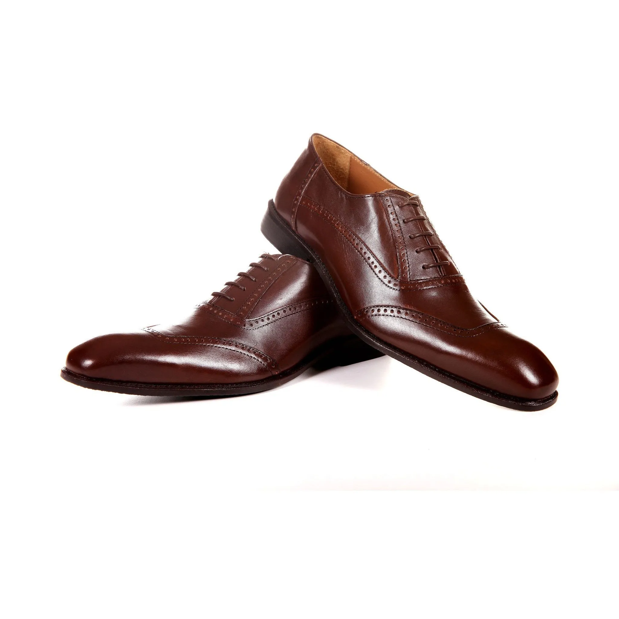 Men's Original Leather Cap Toe Brown Oxford Shoes by ENAAF #CRSCA20BR