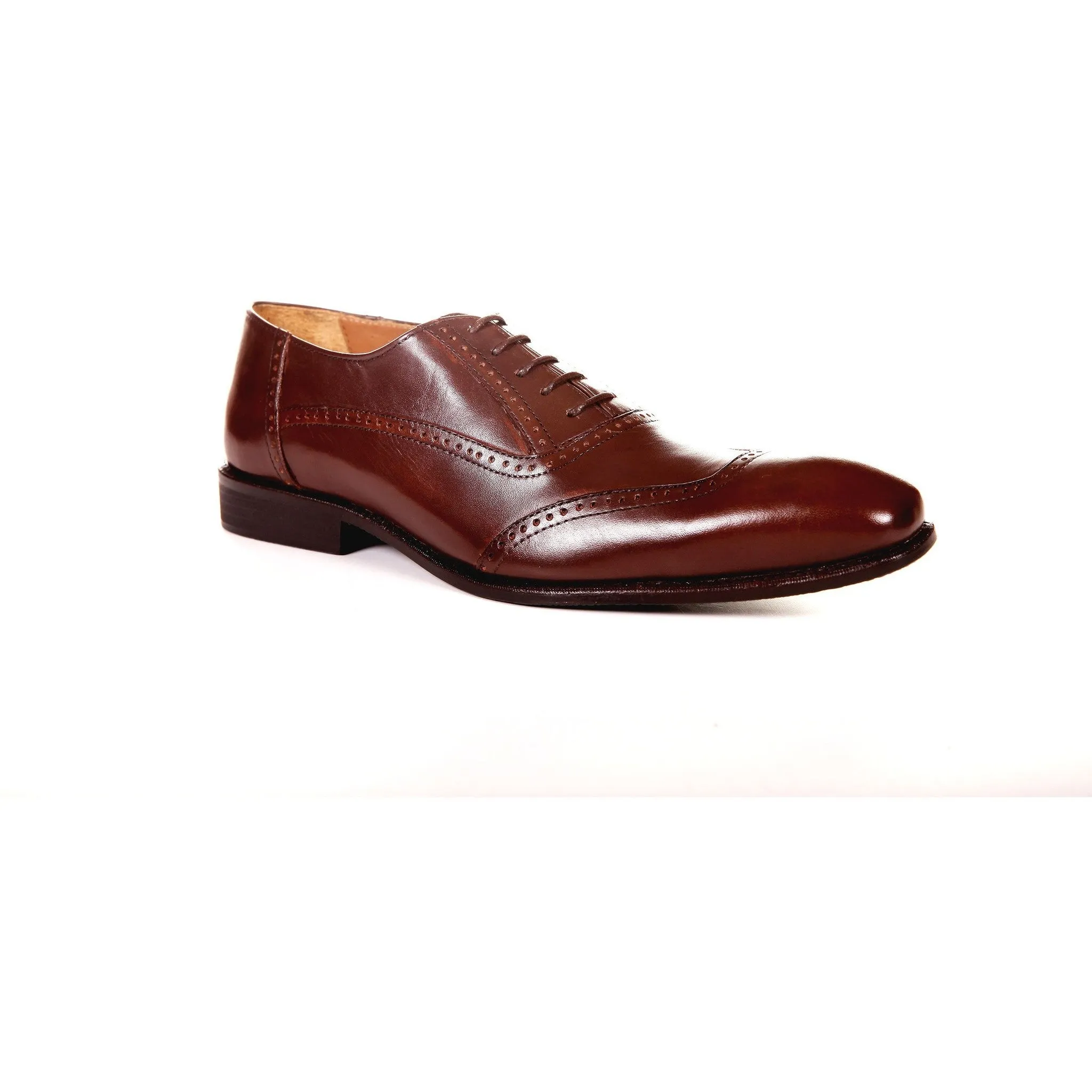 Men's Original Leather Cap Toe Brown Oxford Shoes by ENAAF #CRSCA20BR