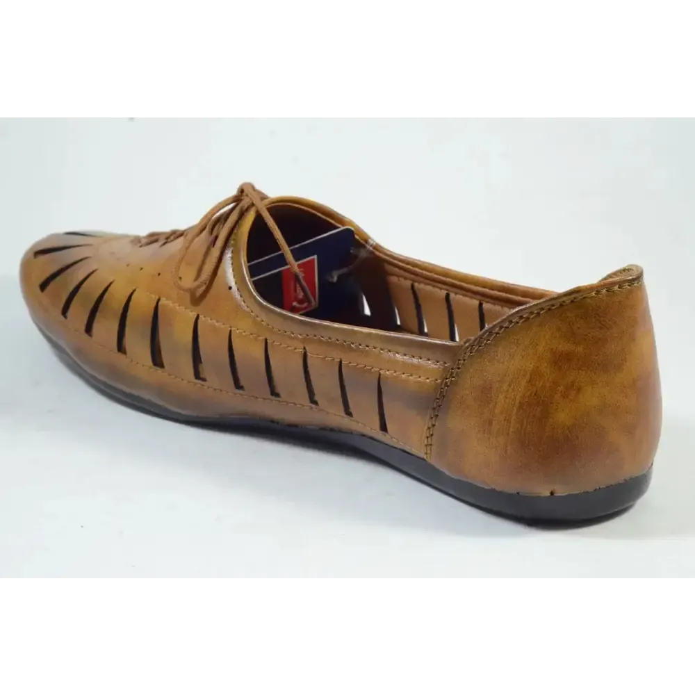 Men's Stylish and Trendy Brown Textured Synthetic Casual Loafers
