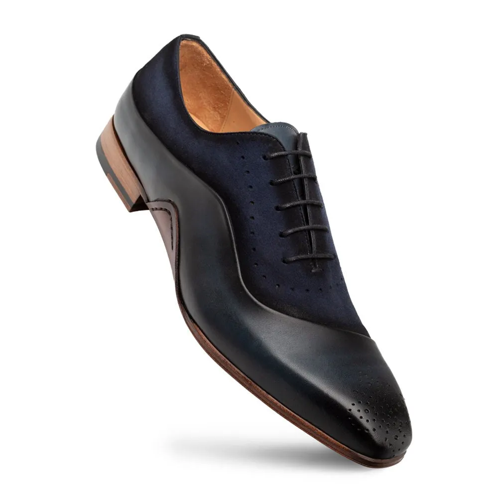 Mezlan Affari 21142 Men's Shoes Navy & Blue Suede / Calf-Skin Leather Brogue Oxfords (MZ3740)