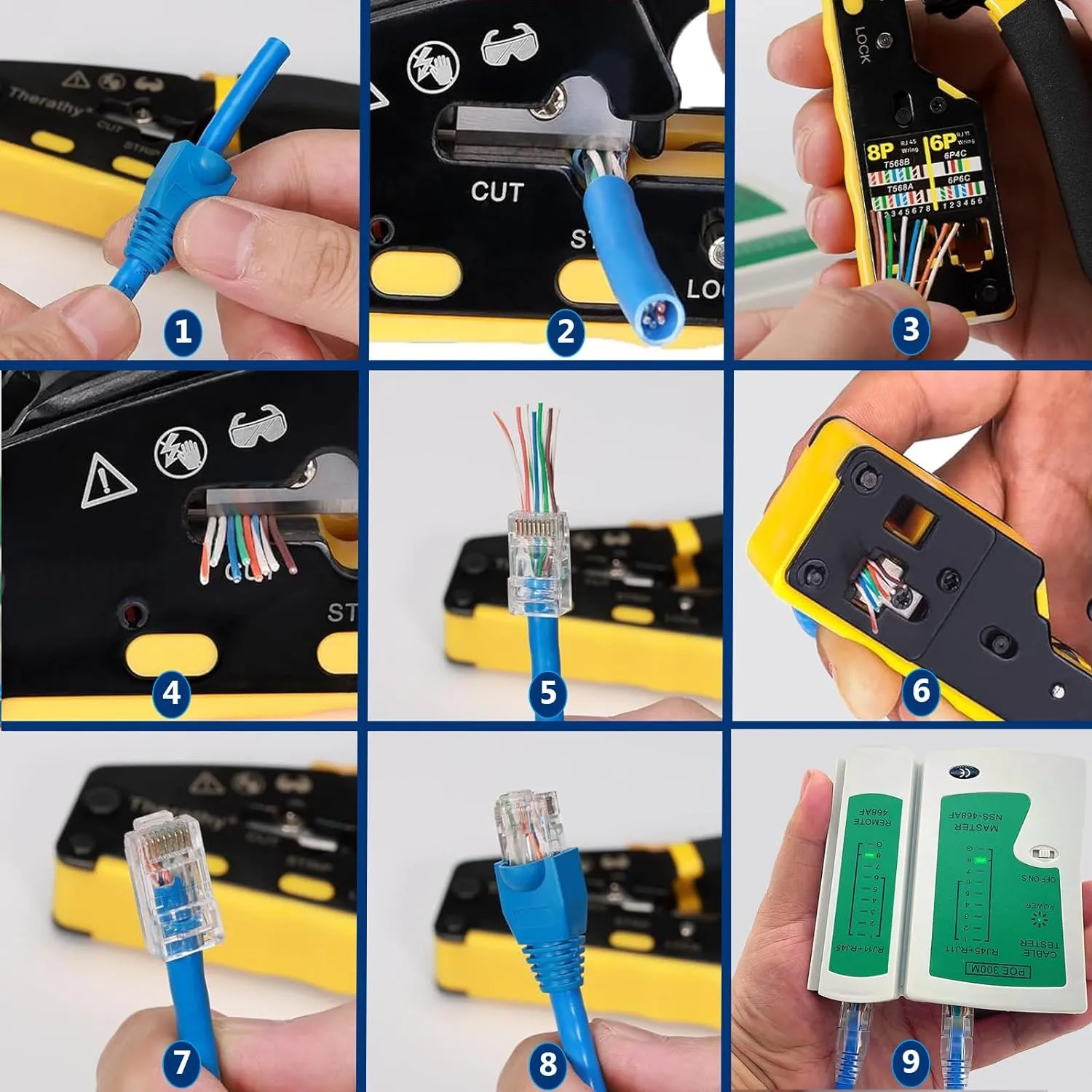 Multifunctional RJ45 Ethernet Crimping Tool Kit