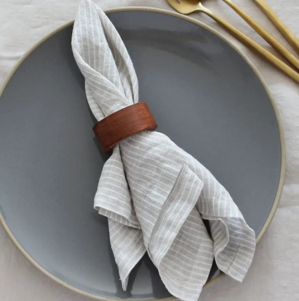 Natural stripe napkins