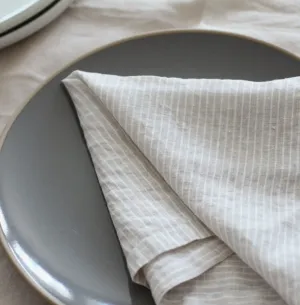 Natural stripe napkins