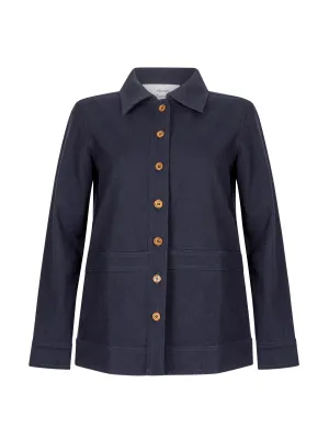 Navy Gemma drill jacket