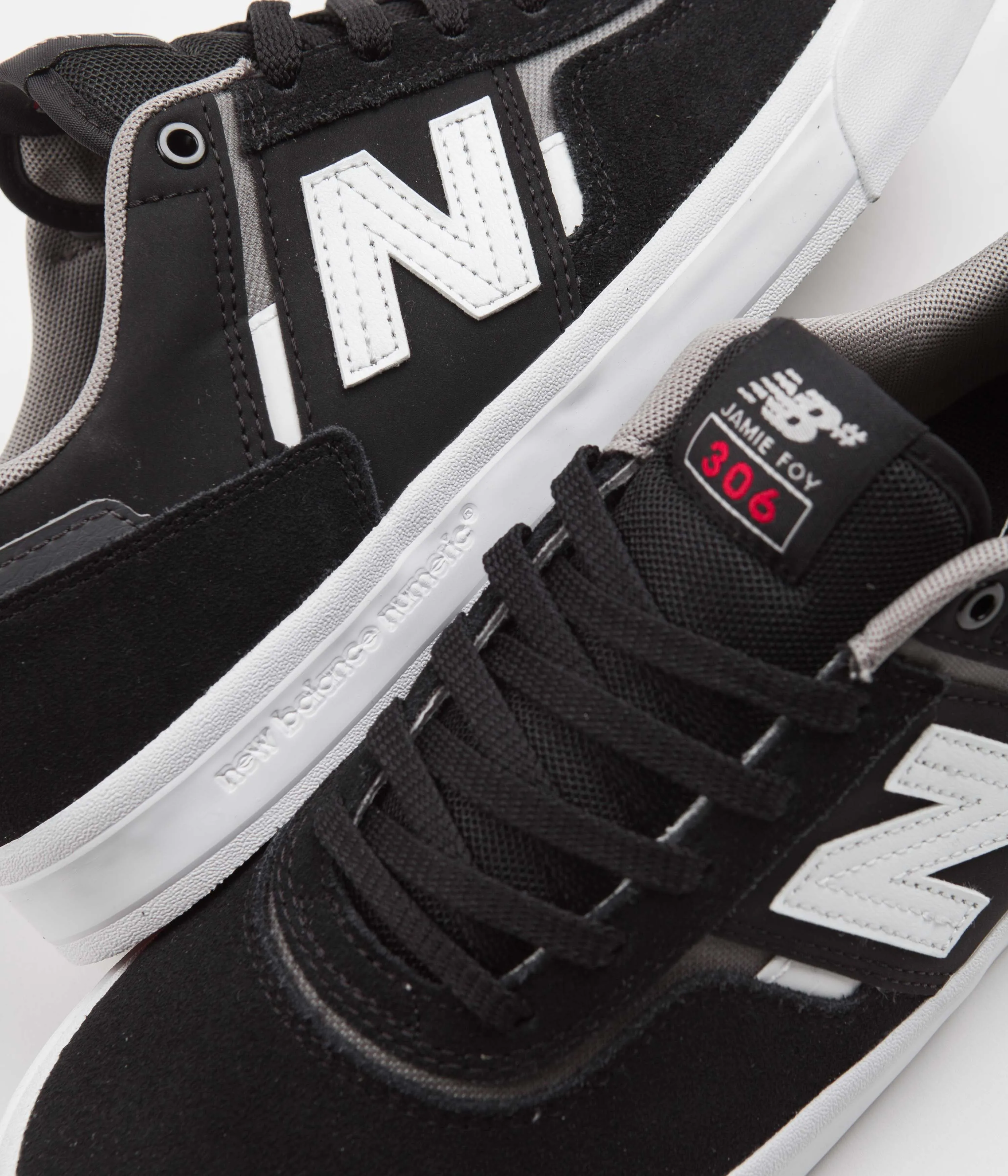 New Balance Numeric 306 Jamie Foy Shoes - Black / White / White