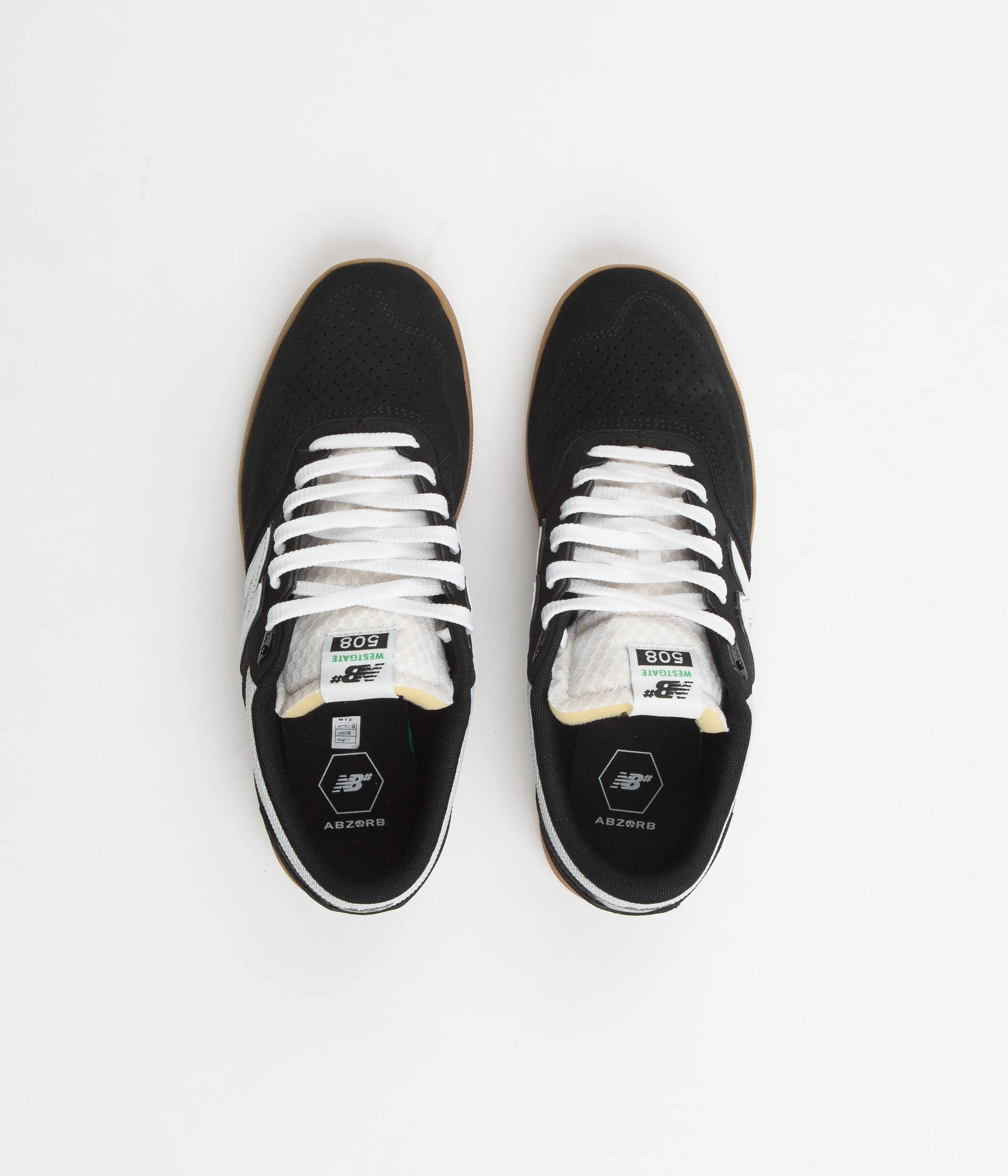New Balance Numeric 508 Brandon Westgate Shoes - Black / White / Gum