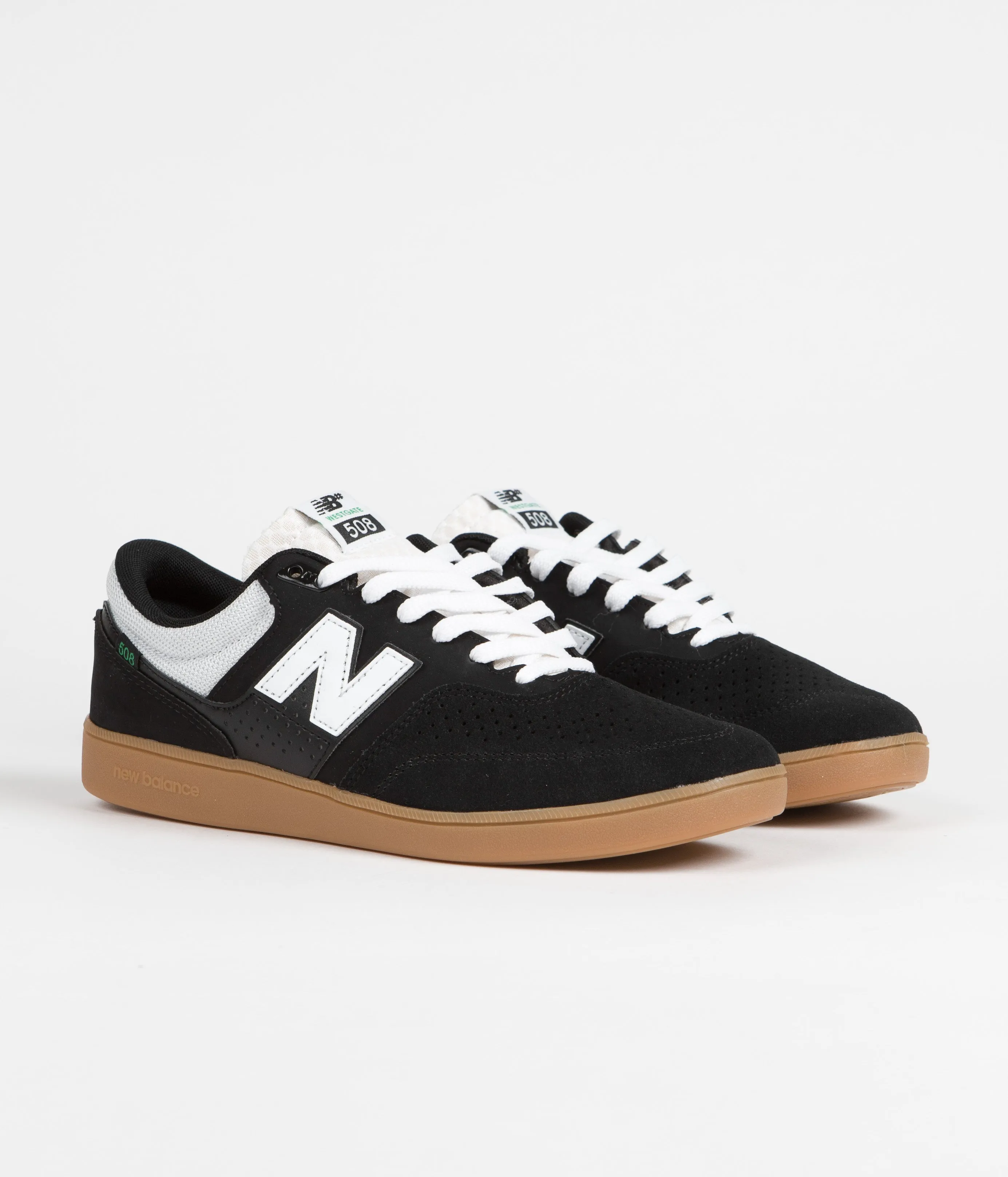 New Balance Numeric 508 Brandon Westgate Shoes - Black / White / Gum