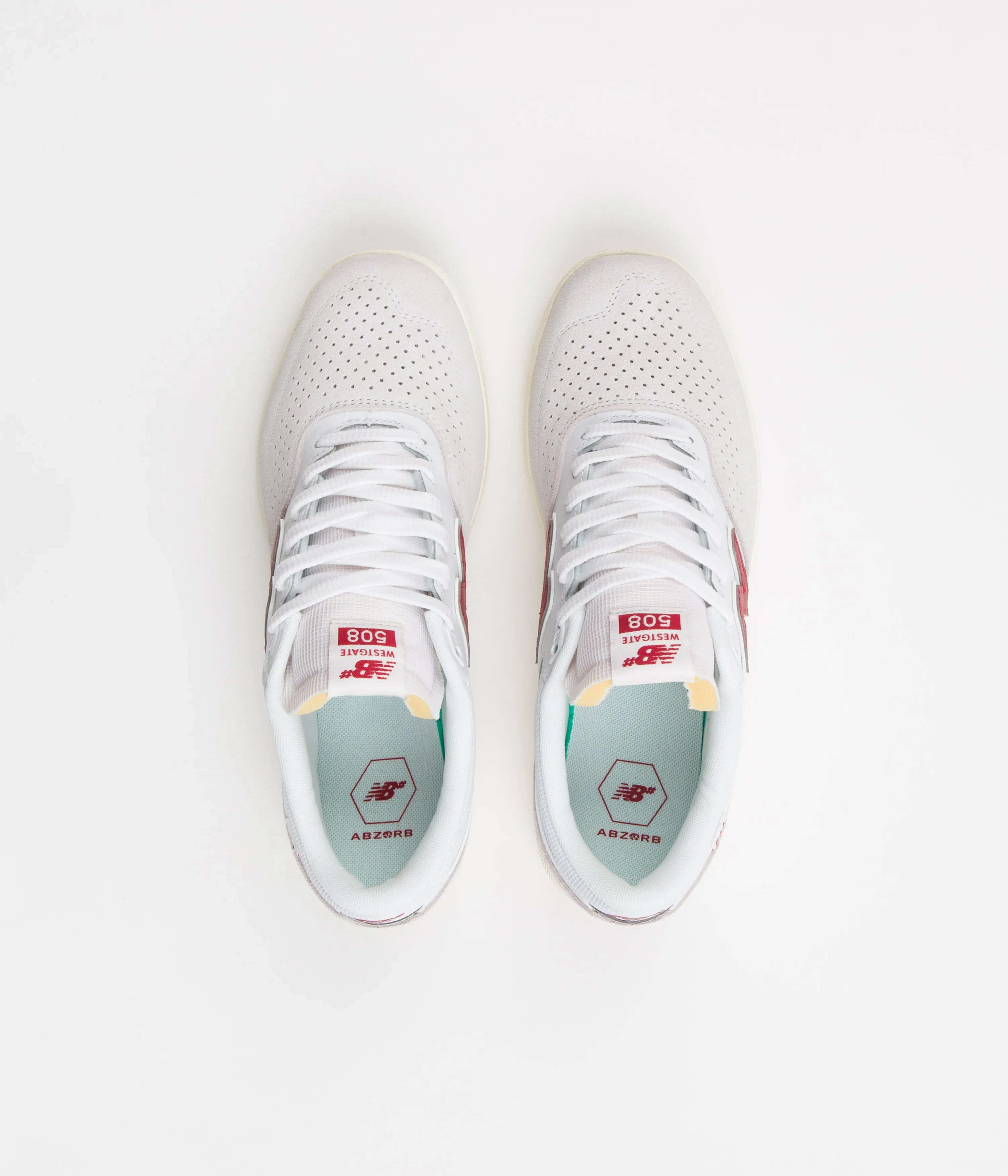 New Balance Numeric 508 Brandon Westgate Shoes - White / Red