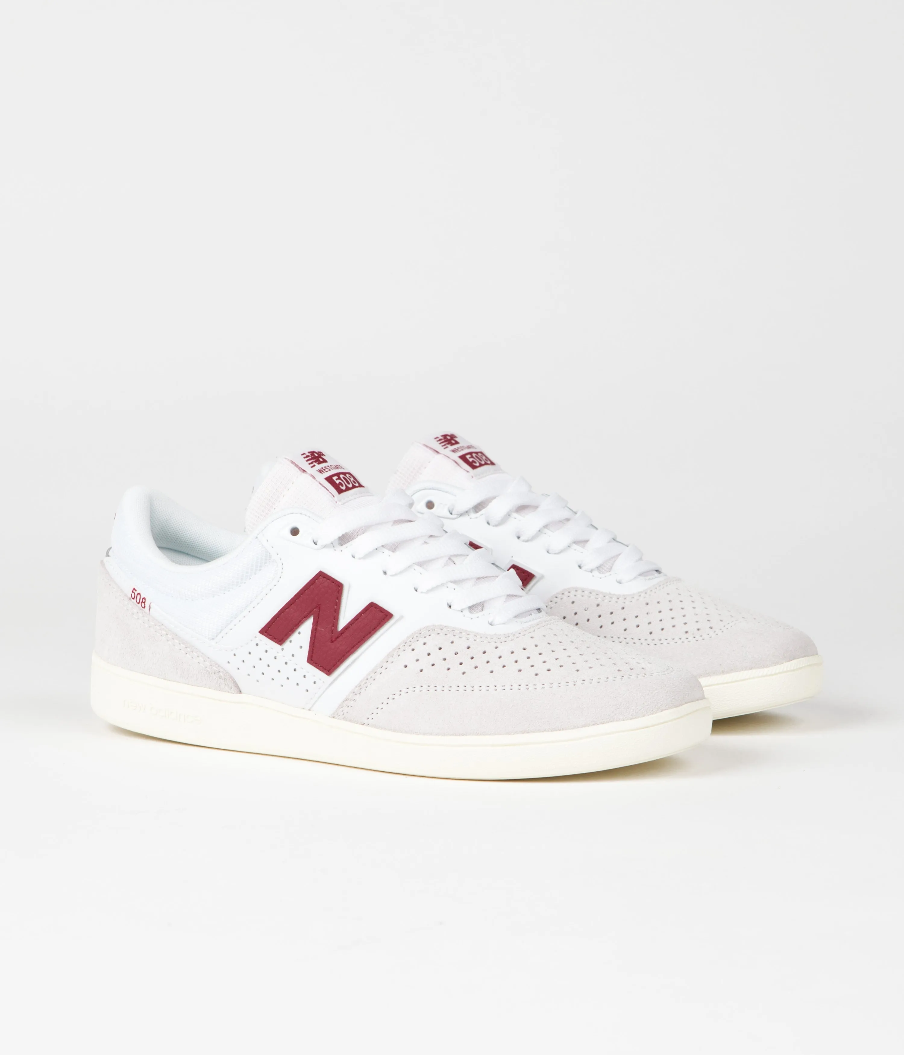 New Balance Numeric 508 Brandon Westgate Shoes - White / Red