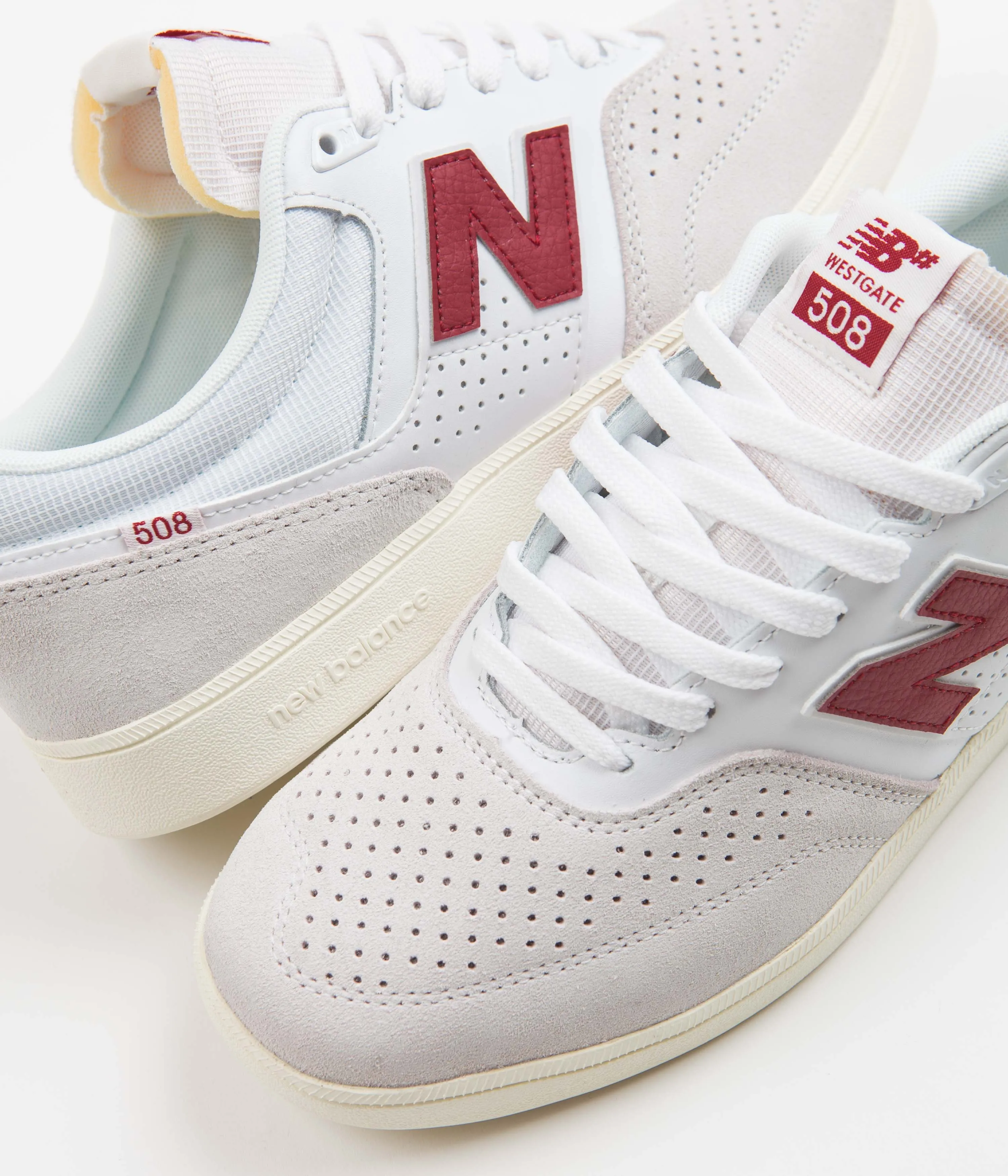 New Balance Numeric 508 Brandon Westgate Shoes - White / Red