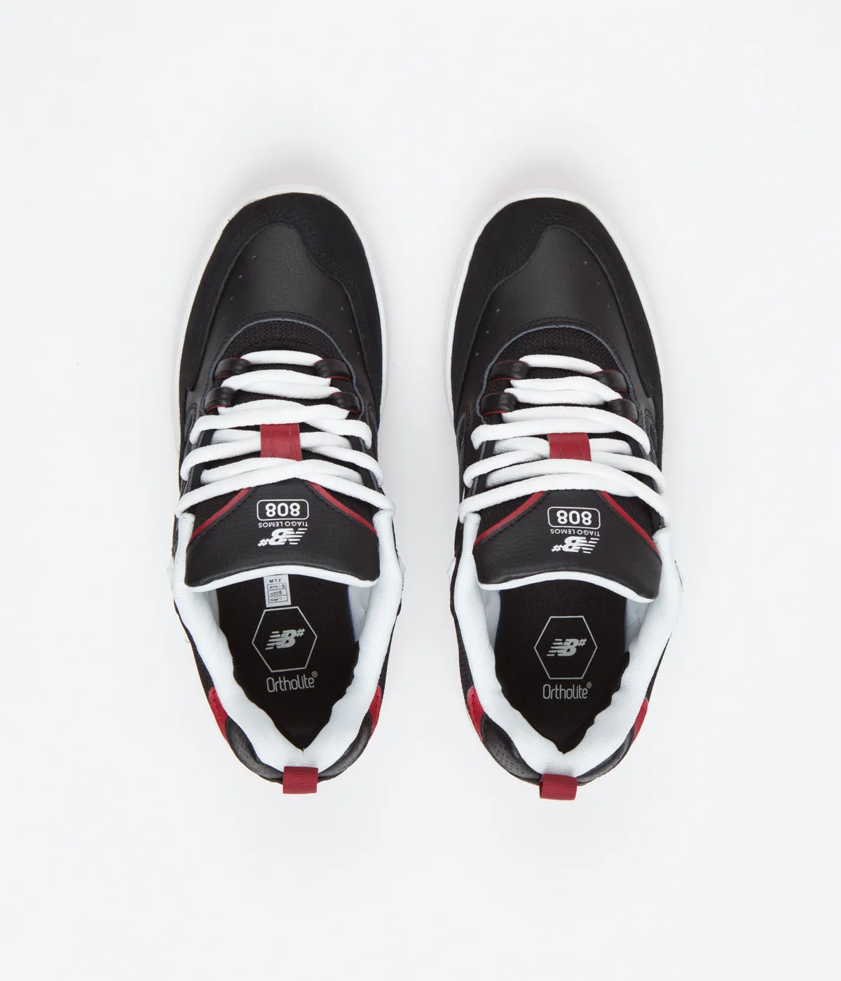 New Balance Numeric 808 Tiago Lemos Shoes - Black / Red