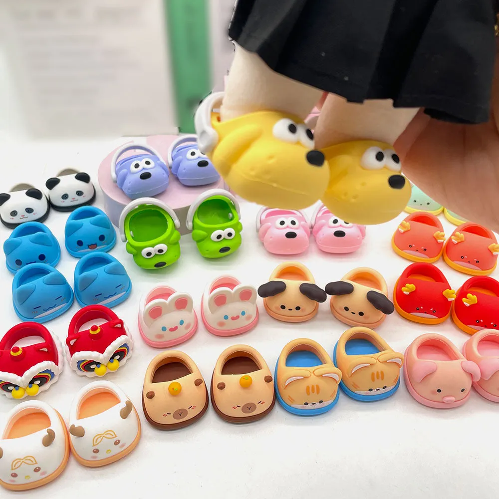 niannyyhouse 20cm 8in Plush Doll Puppy Print Shoes Length 4.8cm Stuffed Toy Dressup Gift for Boys Girls