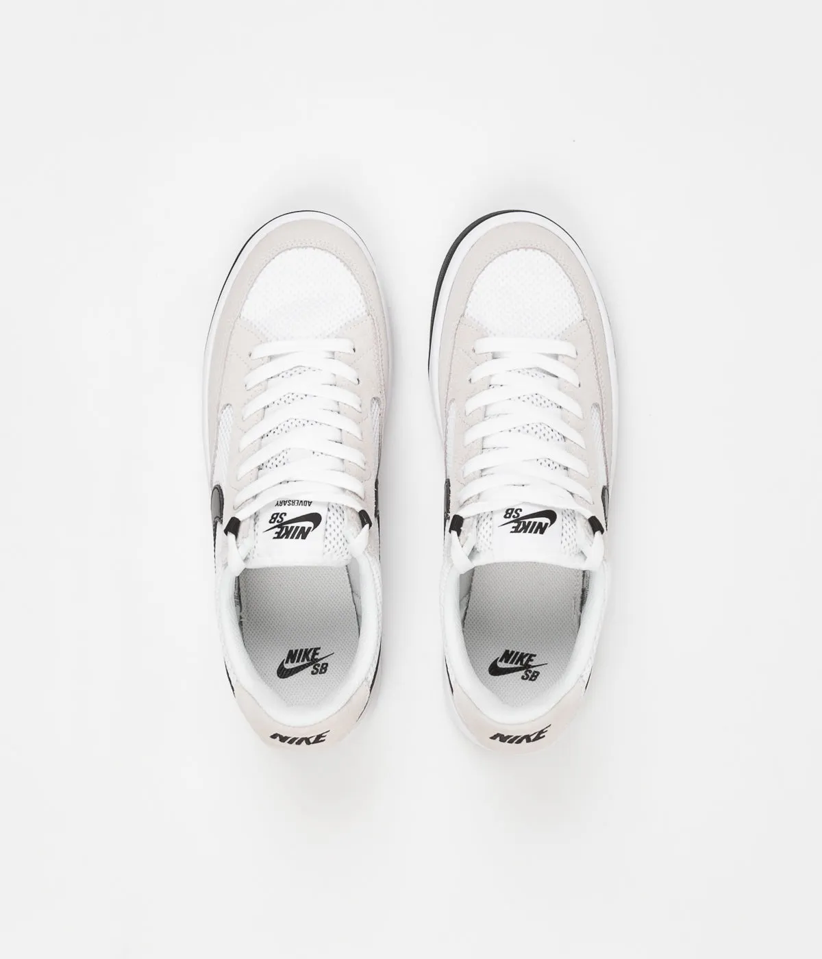 Nike SB Adversary Shoes - White / Black - White
