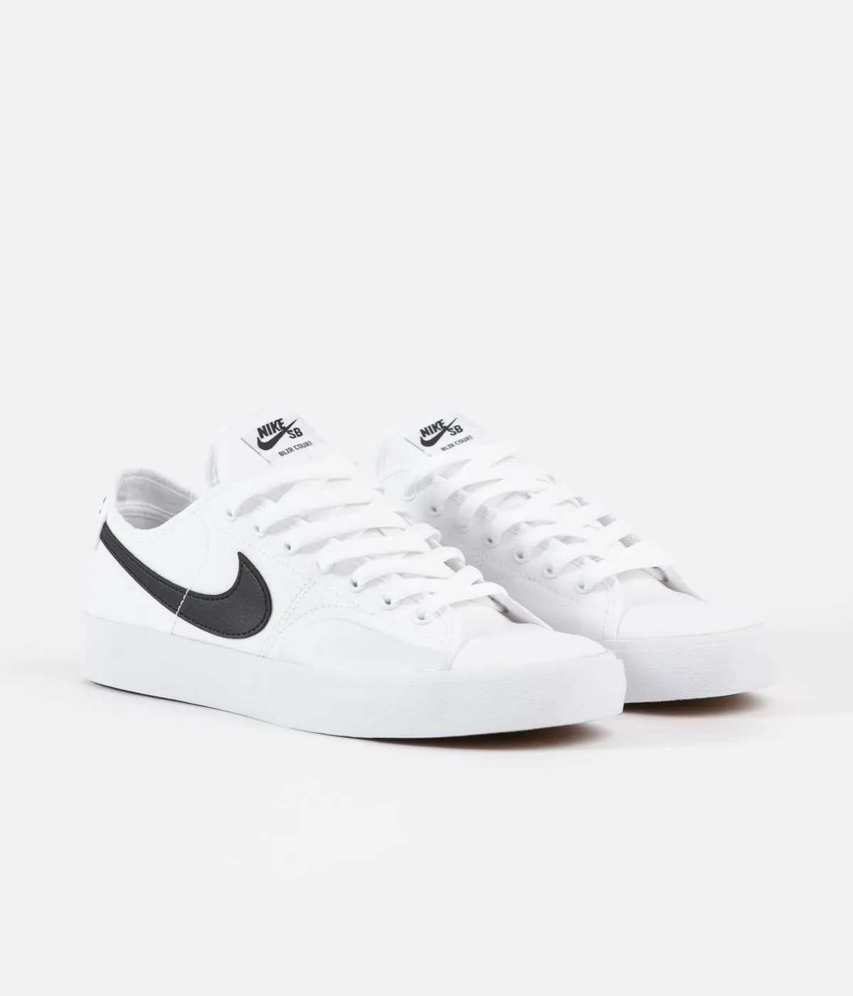 Nike SB Blazer Court Shoes - White / Black - White - Black