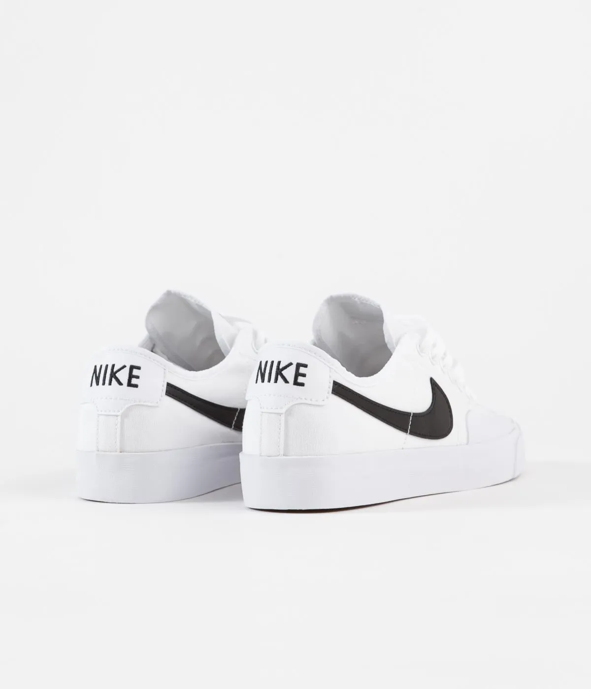 Nike SB Blazer Court Shoes - White / Black - White - Black