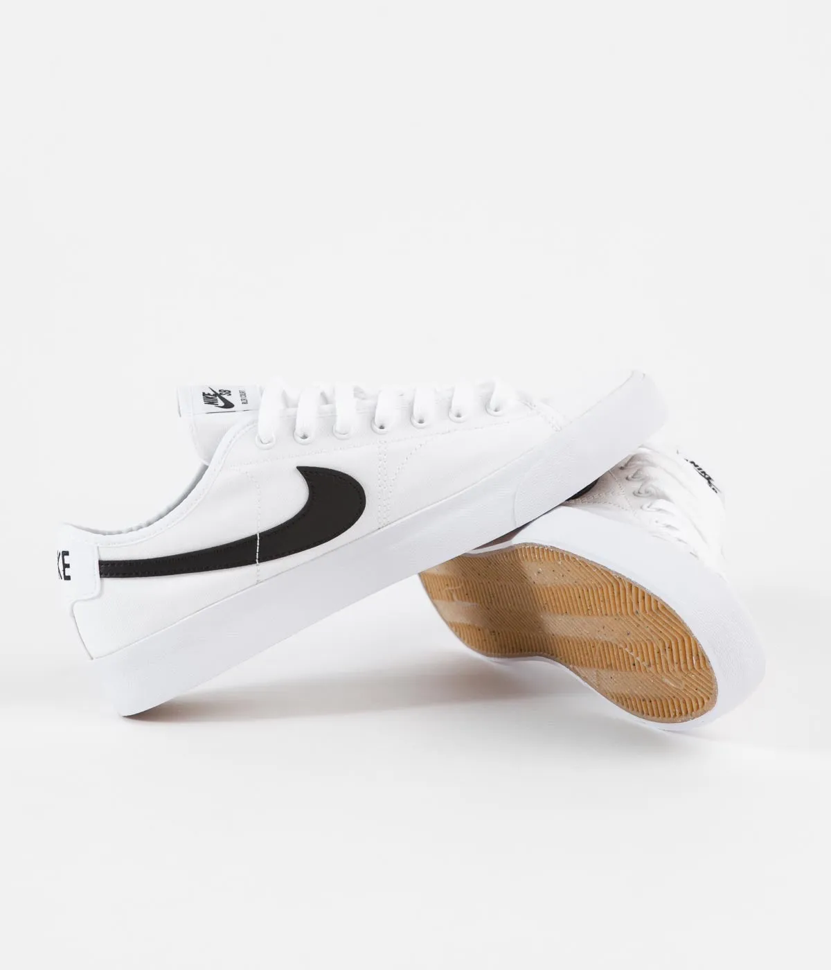 Nike SB Blazer Court Shoes - White / Black - White - Black