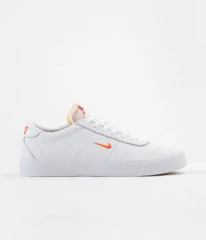 Nike SB Bruin Ultra Shoes - White / Team Orange - White - Gum Light Brown