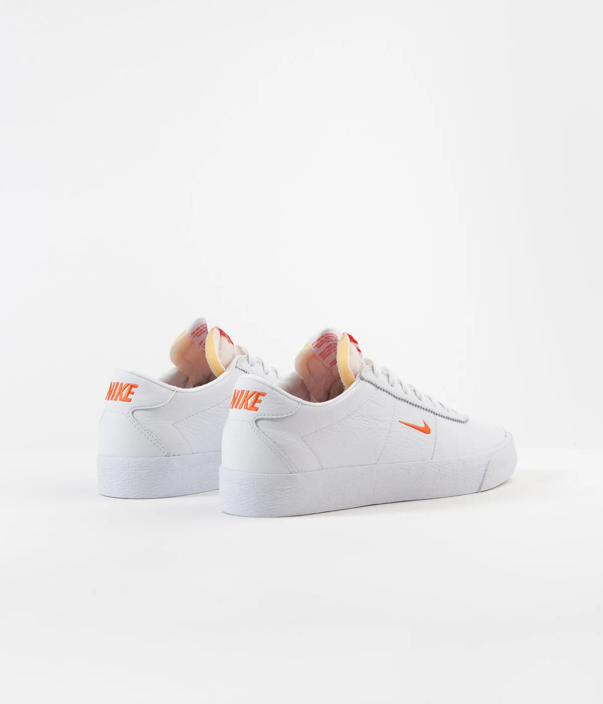 Nike SB Bruin Ultra Shoes - White / Team Orange - White - Gum Light Brown