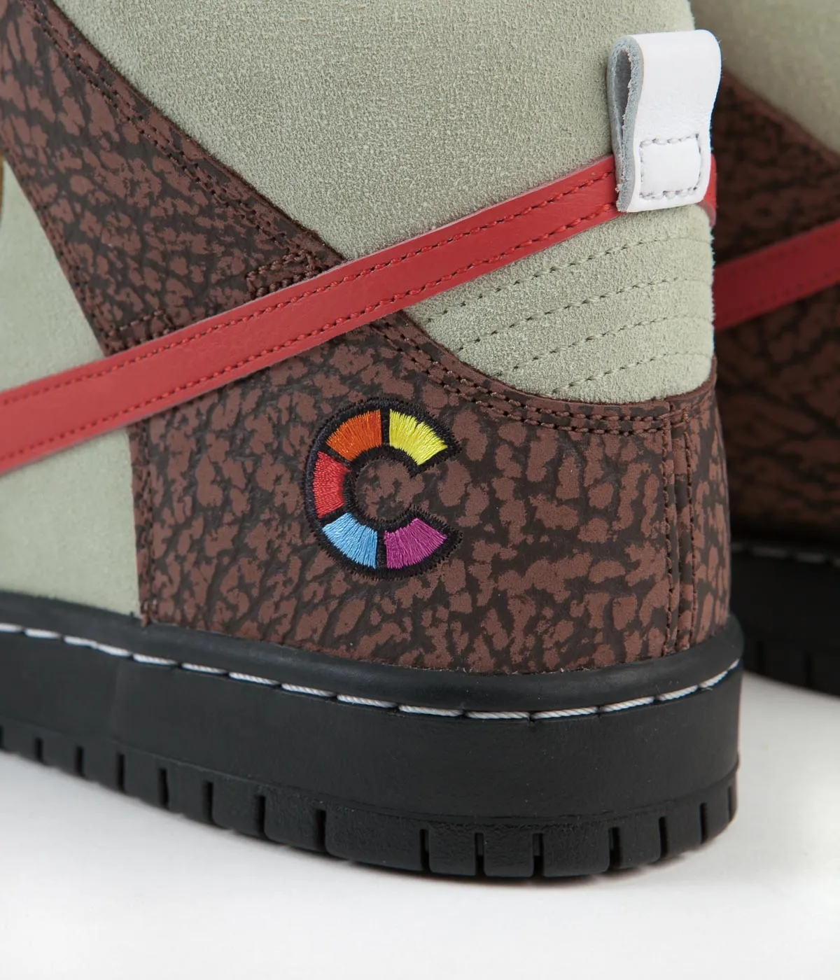 Nike SB Dunk High Pro 'Kebab and Destroy' Shoes - Topaz Gold / Chile Red - Fauna Brown - White - Black - Celadon