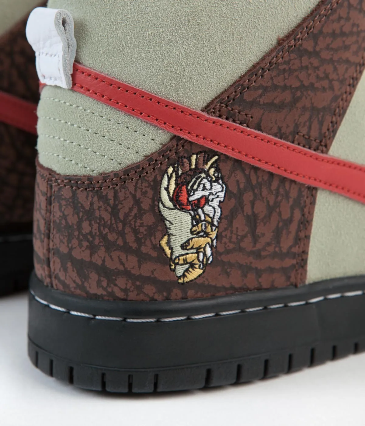 Nike SB Dunk High Pro 'Kebab and Destroy' Shoes - Topaz Gold / Chile Red - Fauna Brown - White - Black - Celadon