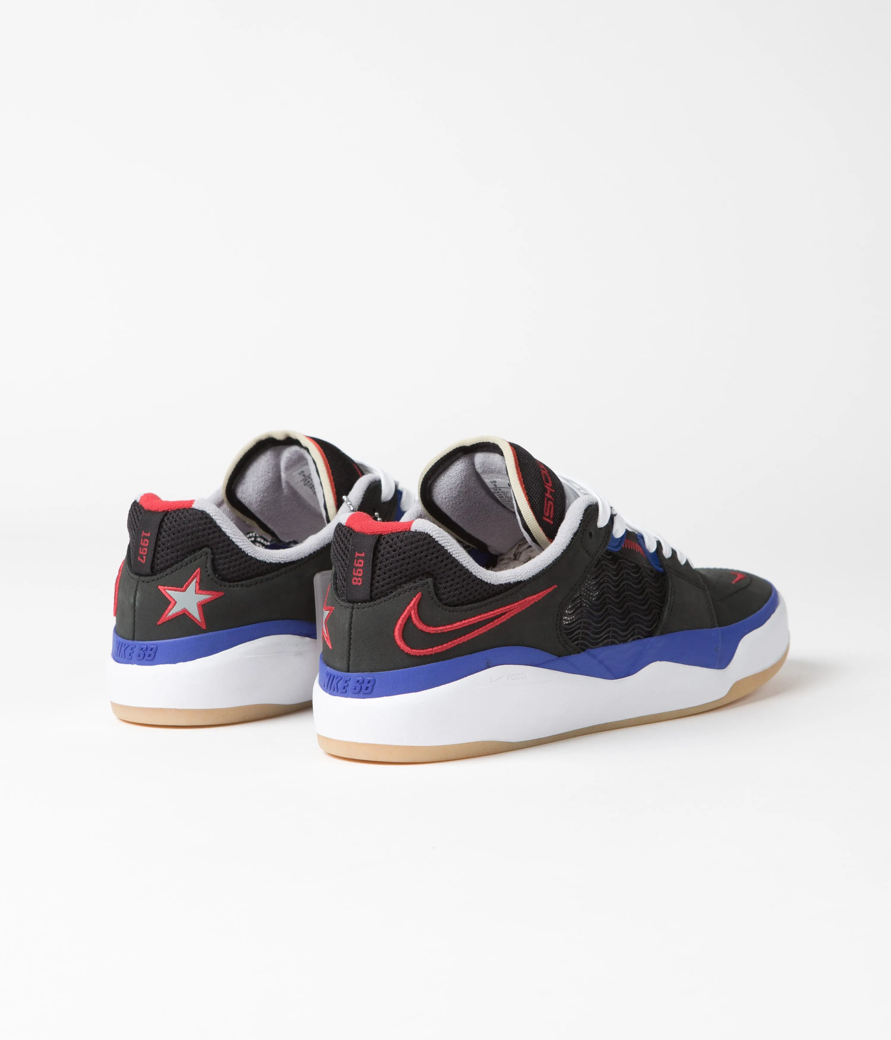 Nike SB Ishod Premium Shoes - Black / University Red - Hyper Royal