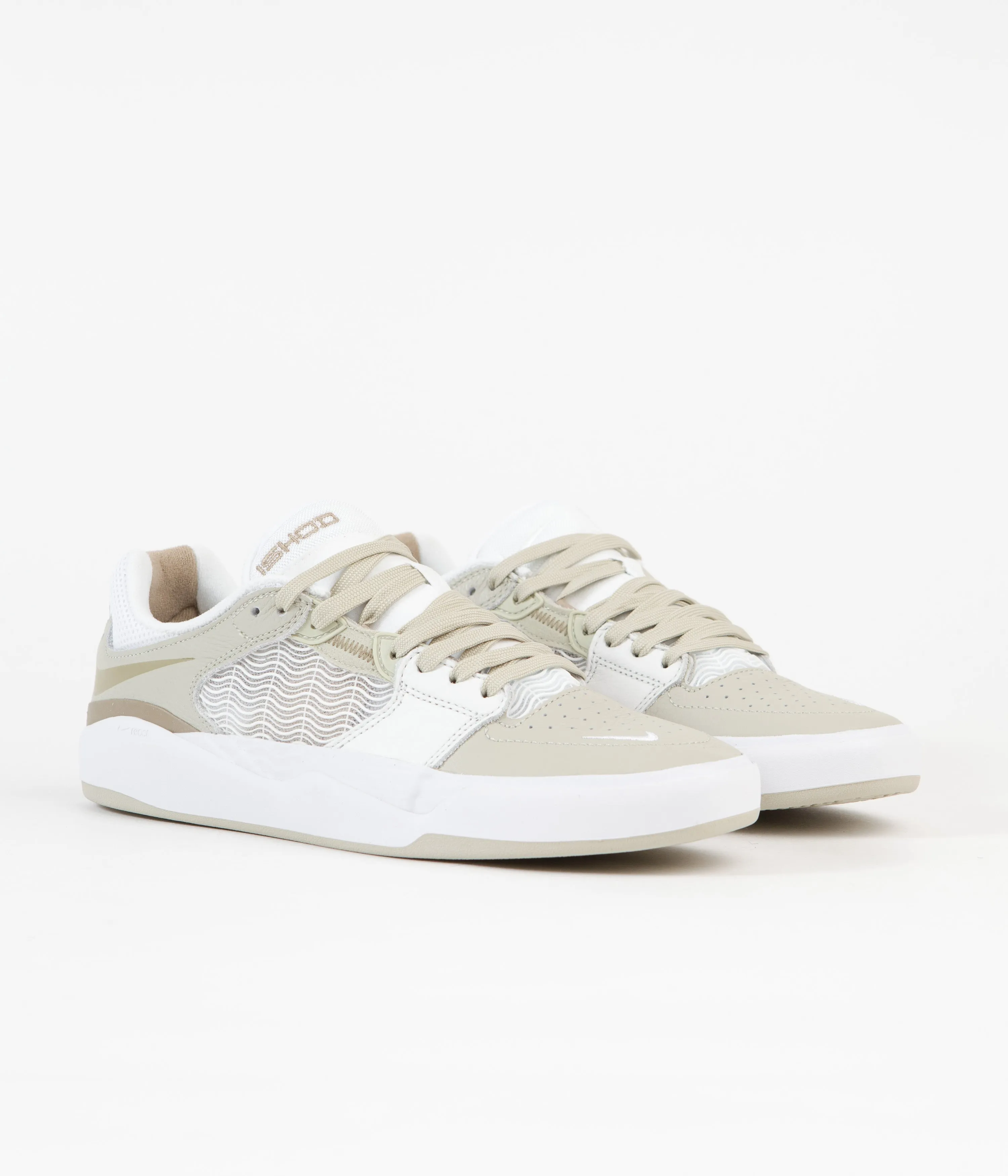 Nike SB Ishod Premium Shoes - Light Stone / Khaki - Summit White - White