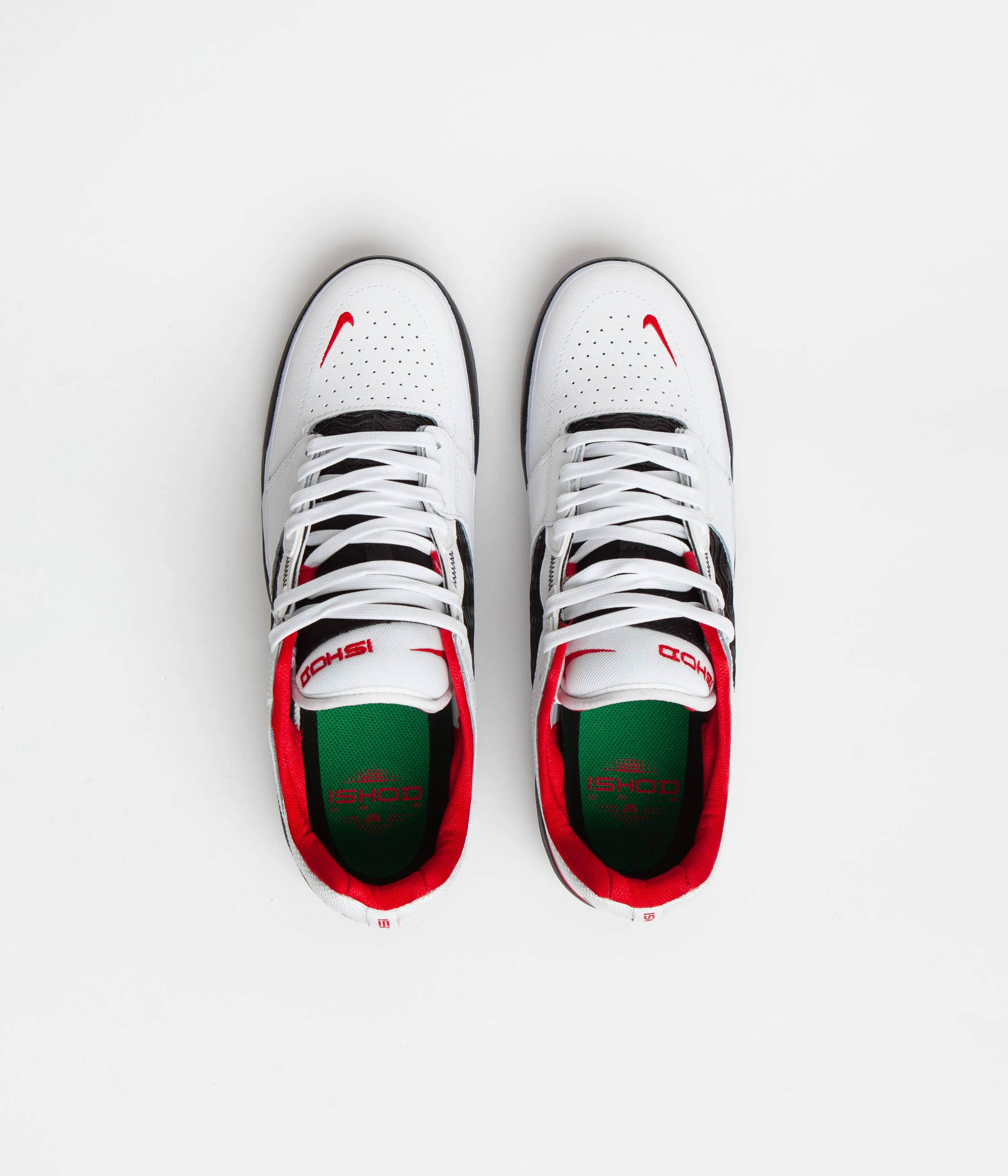 Nike SB Ishod Premium Shoes - White / Black - University Red - Black