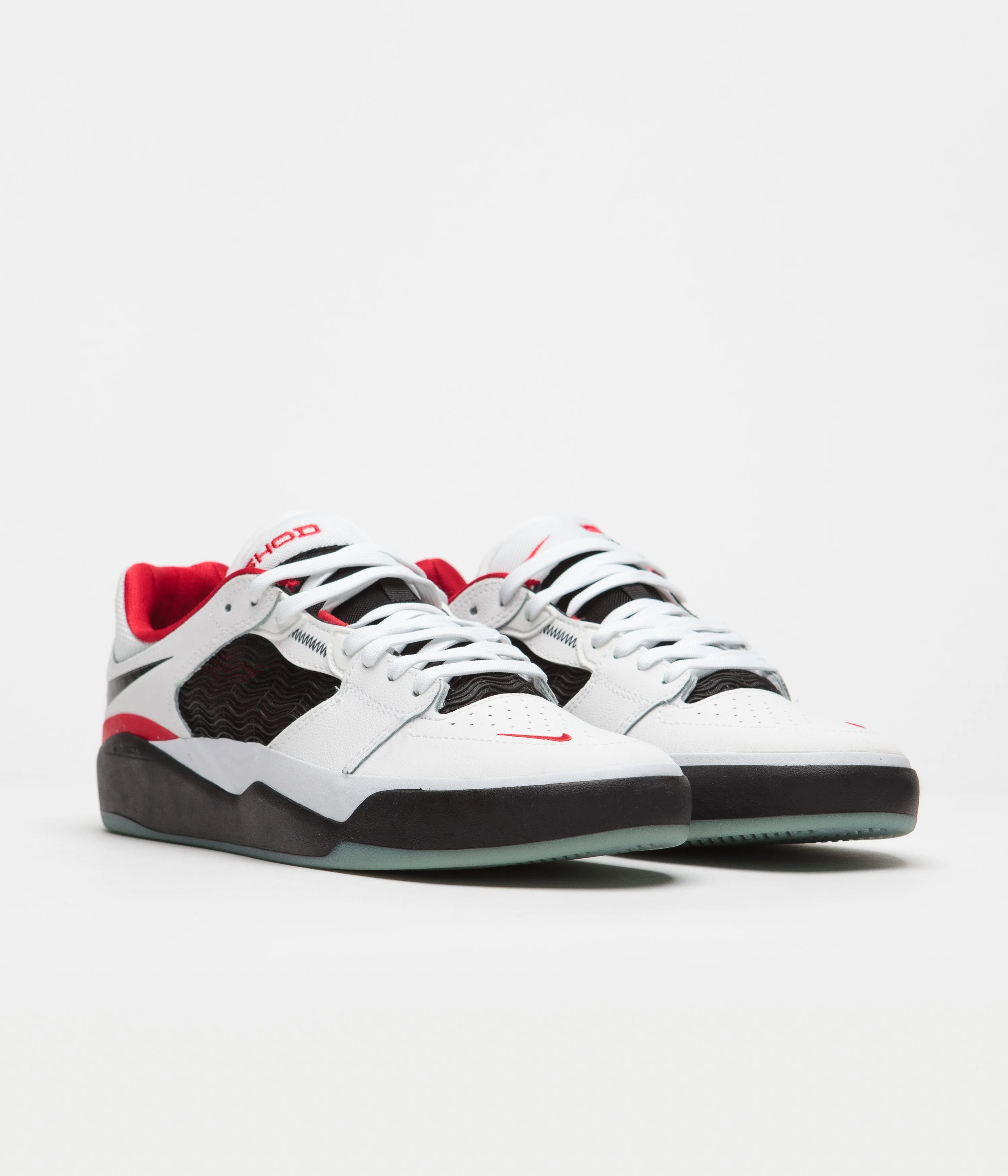 Nike SB Ishod Premium Shoes - White / Black - University Red - Black